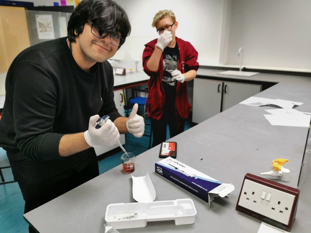 Students play with DNA