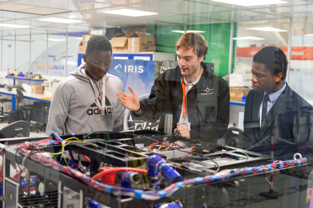 Students at launch of Future Flight